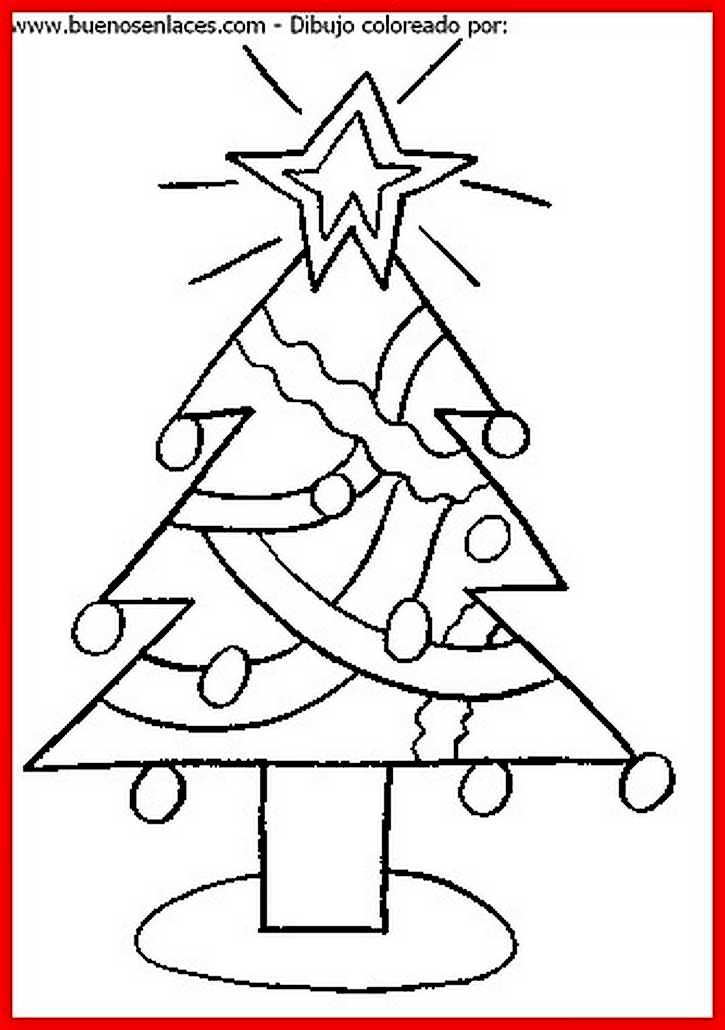 Dibujo De Arbol De Navidad Para Colorear E Imprimir